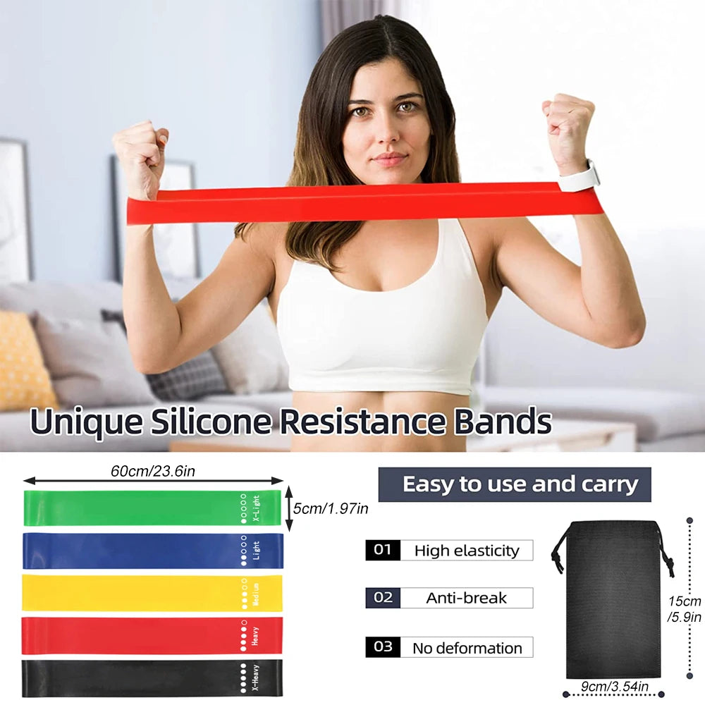 Yoga Strap Exercise Straps Elastic Resistance Bands Adjustable Yoga Stretching Pilates 60Cmx5Cm Yoga Training Gym Fitness